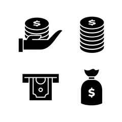 Money icon vector illustration logo template for many purpose. Isolated on white background.