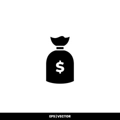 Money icon vector illustration logo template for many purpose. Isolated on white background.