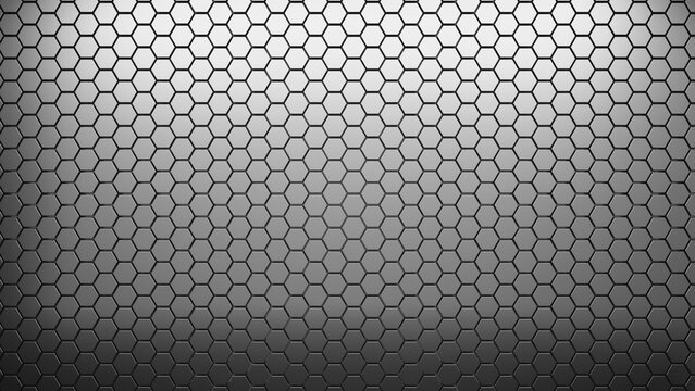 Futuristic and technological hexagonal background. 3d rendering