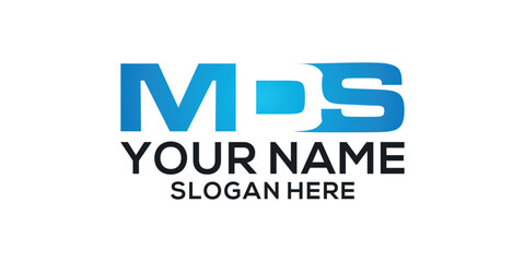 MDS Logo Branding Letter. Modern Vector Graphic Design. 