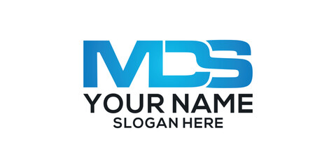 MDS Logo Branding Letter. Modern Vector Graphic Design. 