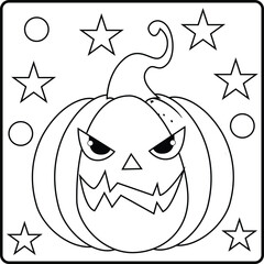 Halloween Pumpkin Coloring Page