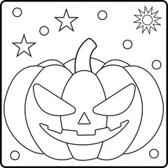 Halloween Pumpkin Coloring Page