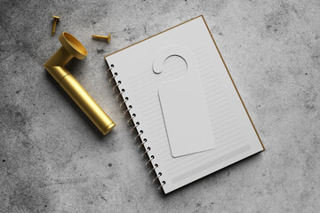 Blank door Hanger Mockup