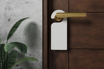 Blank door Hanger Mockup