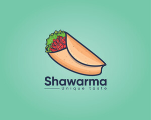 Logo For A Shawarma Unique Taste Design Template, And Best Hi-Quality Illustration Vector.
 Best Supper Delicious Shawarma Logo Design With Premium Vector.