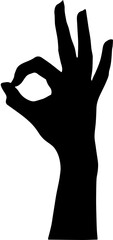 Silhouette illustration hand vector