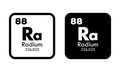 Radium icon set. vector template illustration  for web design