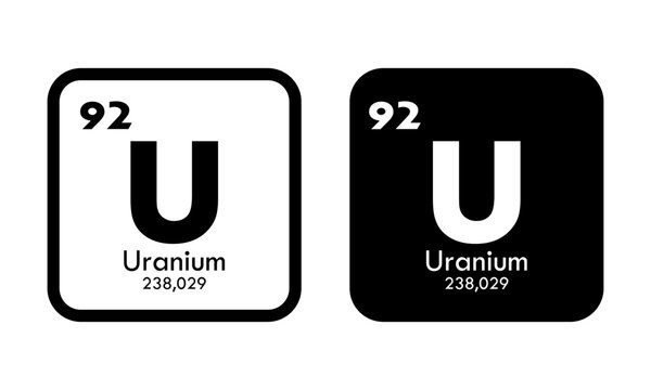 Uranium icon set. vector template illustration  for web design