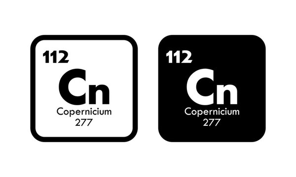 copernicium icon set. vector template illustration  for web design