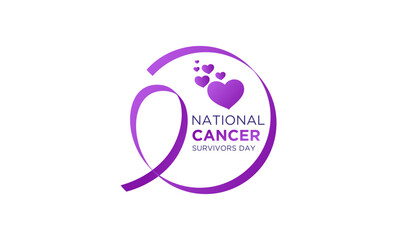 National cancer survivors day is observed every year on first sunday in june. Vector template for banner, greeting card, poster with background. Vector illustration.