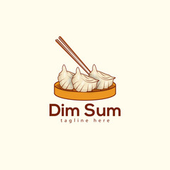 Best Taste Dim Sum Logo Illustration With Chopsticks In A Bamboo Basket, Hi-Quality Premium Dim Sum Clip Art. Foods Illustrations Food Design. Delicious Dim Sum Food Illustrations Design And Vector.