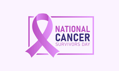 National cancer survivors day is observed every year on first sunday in june. Vector template for banner, greeting card, poster with background. Vector illustration.