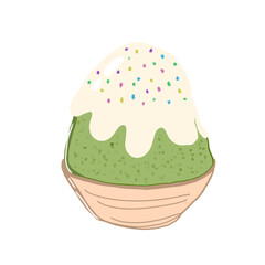 easter eggs in a basket