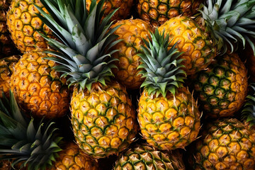 Fototapeta premium A background photo of pineapples, Generative AI