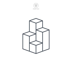 Bar Graph icon symbol template for graphic and web design collection logo vector illustration