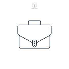 Briefcase icon symbol template for graphic and web design collection logo vector illustration