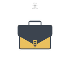 Briefcase icon symbol template for graphic and web design collection logo vector illustration