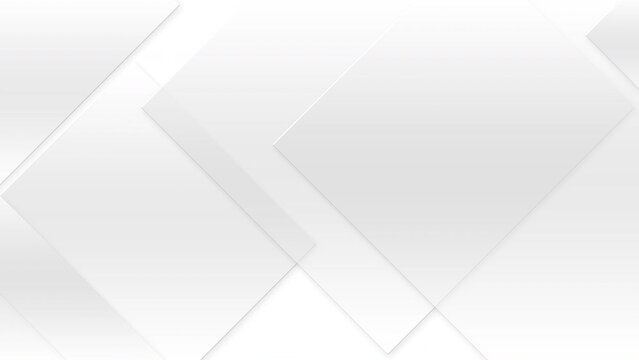 Bright white grey square abstract corporate motion background. Seamless looping animation
