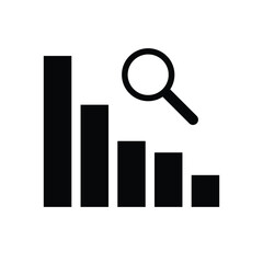 Data analysis line icons set vector illustration