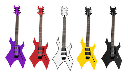 Heavy Metal American Guitar - Ai Illustrator