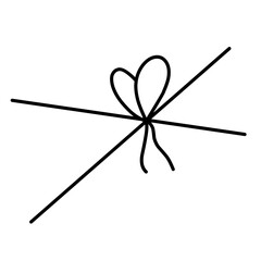 Rope Bow Hand Drawn Illustration 