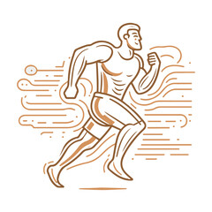 Obraz na płótnie Canvas a man run fast, people lightning, running fast icon. healthy lifestyle icon