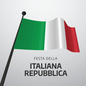 Republic Day Italy design template for celebration. festa della repubblica falg italy design. italy flag design. flag illustration.
