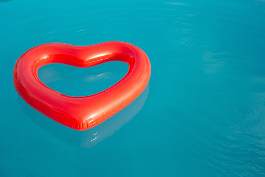 Heart Pool floats in resort pool