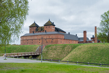 Hämeenlinna fortress in Finland in summer.