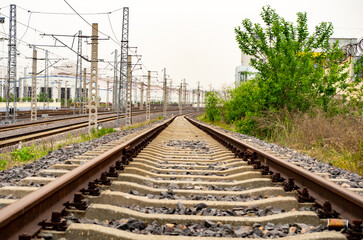 Fototapeta na wymiar Close up of Railway in china