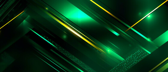 Green modern abstract background elegant neon light Generative Ai