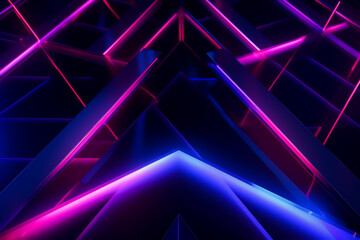 Colorful modern abstract background elegant neon light Generative Ai