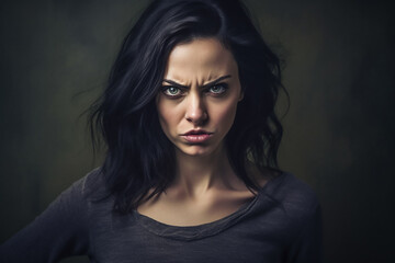 Eine Frau schreit cholerisch KI