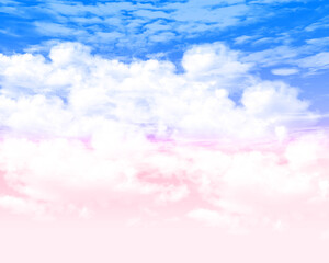 Clear sky with beautiful clouds, beautiful colors.