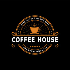 Coffee shop and badge collection vintage logo