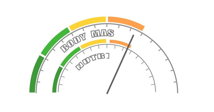 Abstract measuring device. Influence of nutrition quality on body mass index. Scales of cause and effect. Obesity risk factor.