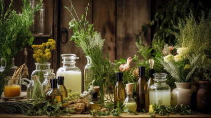 cosmetic product made from natural ingredients. Generative AI