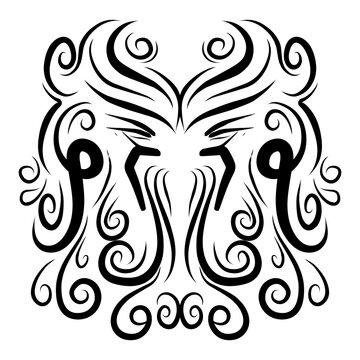 Illustration of a tribal tattoo image