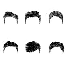 Male hairstyle silhouette illustration