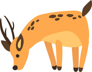 Cute hand drawn roe deer. © Helga KOV