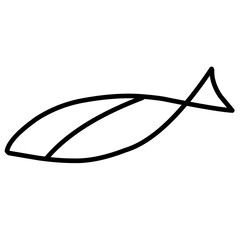 Fish Line Icon 