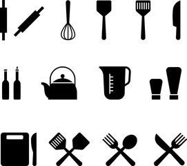Kitchen and cooking icon. Best icons set - Vector illustration.