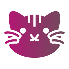 cat head gradient icon