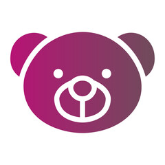 Obraz premium bear gradient icon