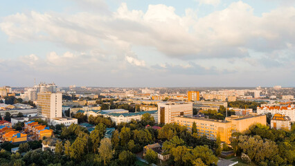 Oryol, Russia. History Center. View of the city from the air. Summer, Aerial View