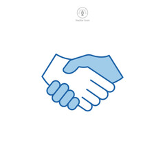 Handshake icon symbol template for graphic and web design collection logo vector illustration