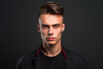 Obraz premium Mann schaut ernst KI