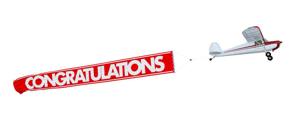 Flying advertisement special offer