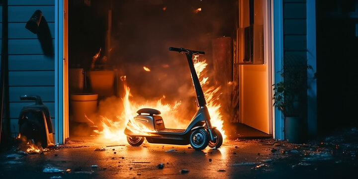 E-Roller brennt KI